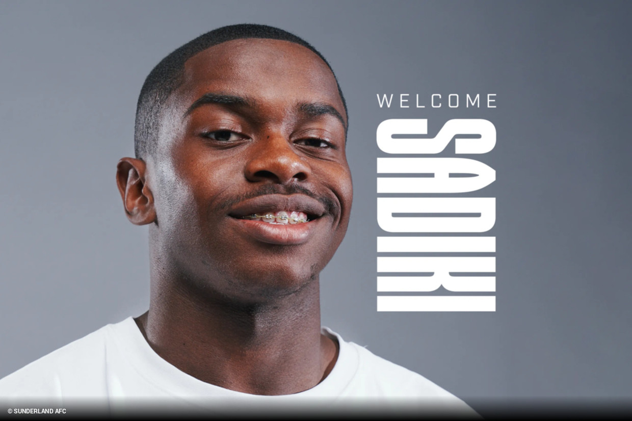 Noah Sadiki tekent bij Sunderland